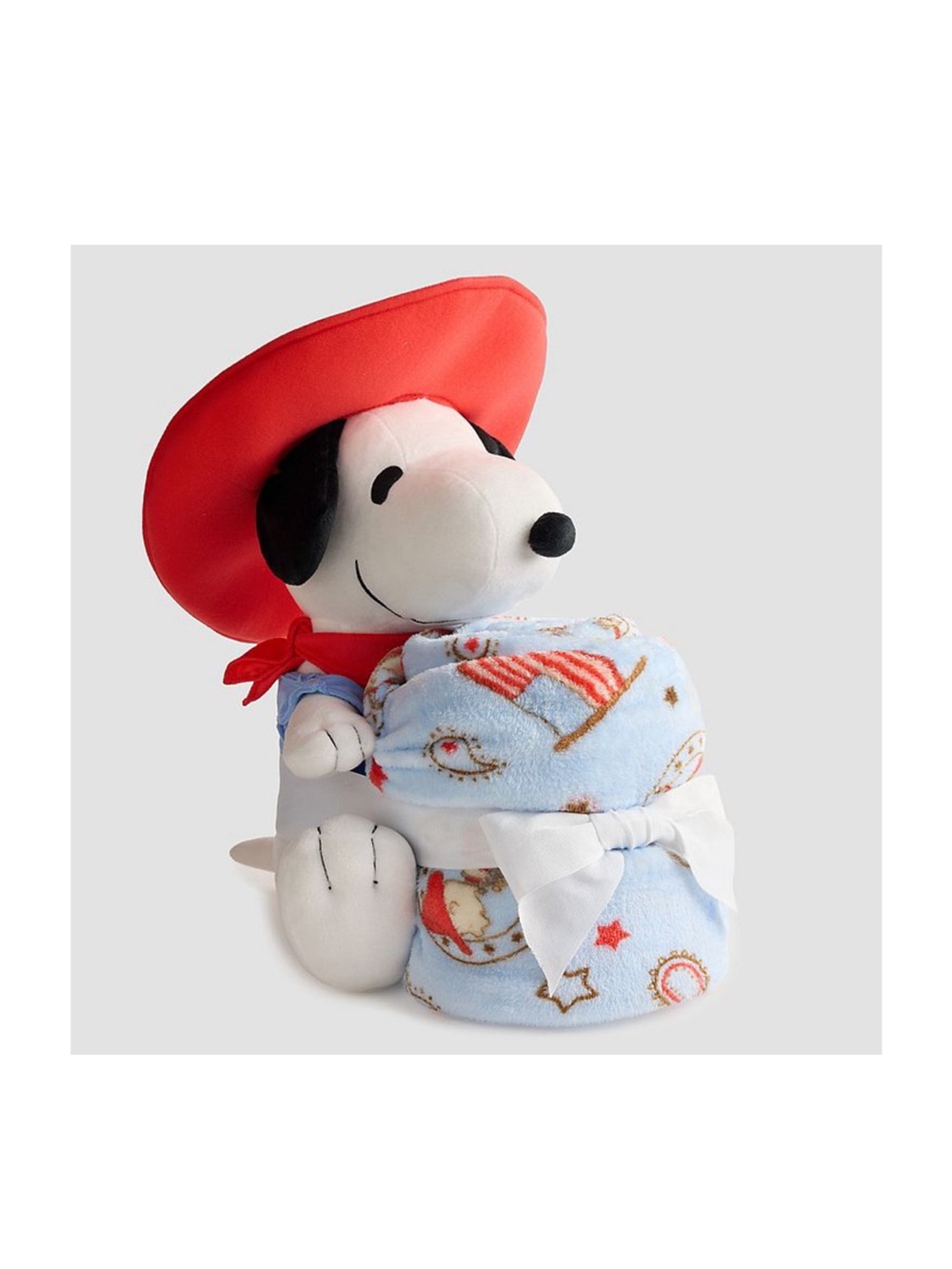 😃Peanuts Snoopy Plush with Red Hat and Blue Blanket😀